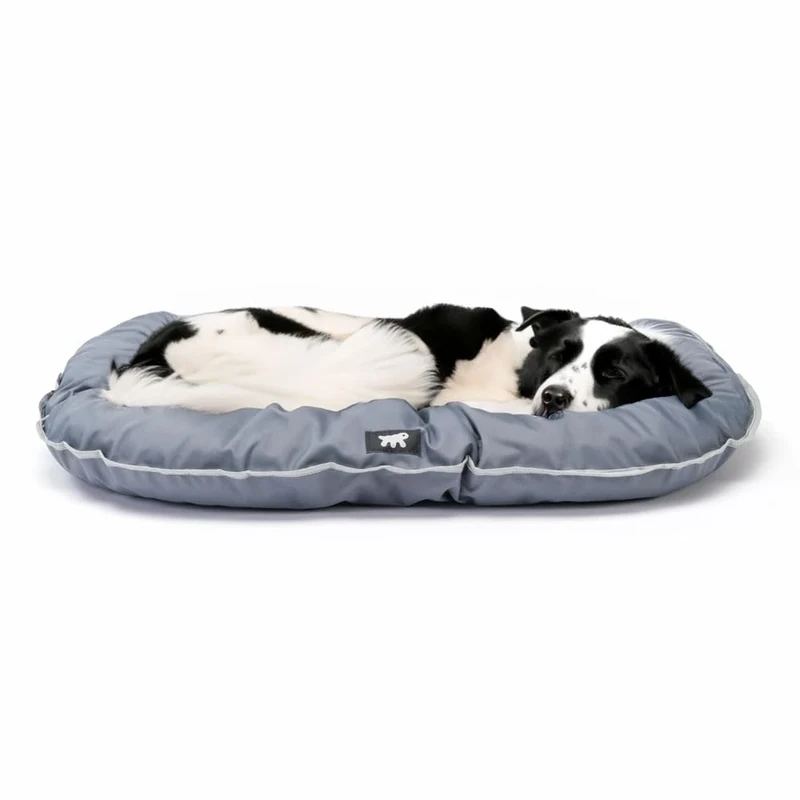 Ferplast Dog Bed Dog Cushion Dog Bed Medium Scratch-proof Fabric Hand washable at 30° C Dog Mat Waterproof 80 x 60 x 11 cm.Grey