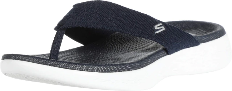 Skechers Women's On-the-go 600 Sunny Flip Flop, Navy, 2 UK