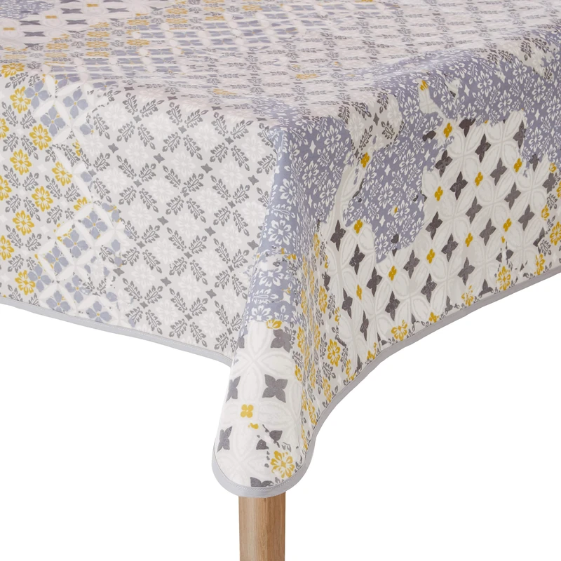 Nydel Montena EW360G53813 Tablecloth - Stain-Resistant - PVC Coating - Glacier - 160 x 160 cm - Square