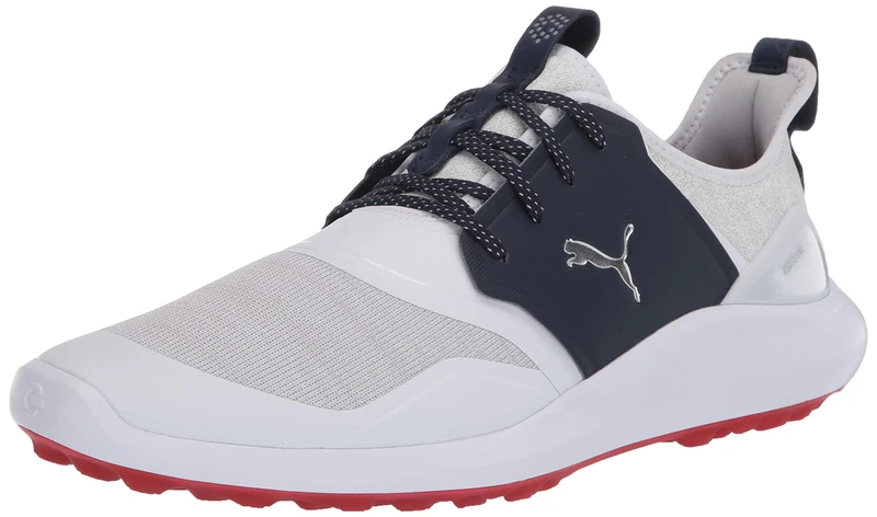 PUMA Men's Ignite Nxt Lace Golf Shoe - White Silver Peacoat