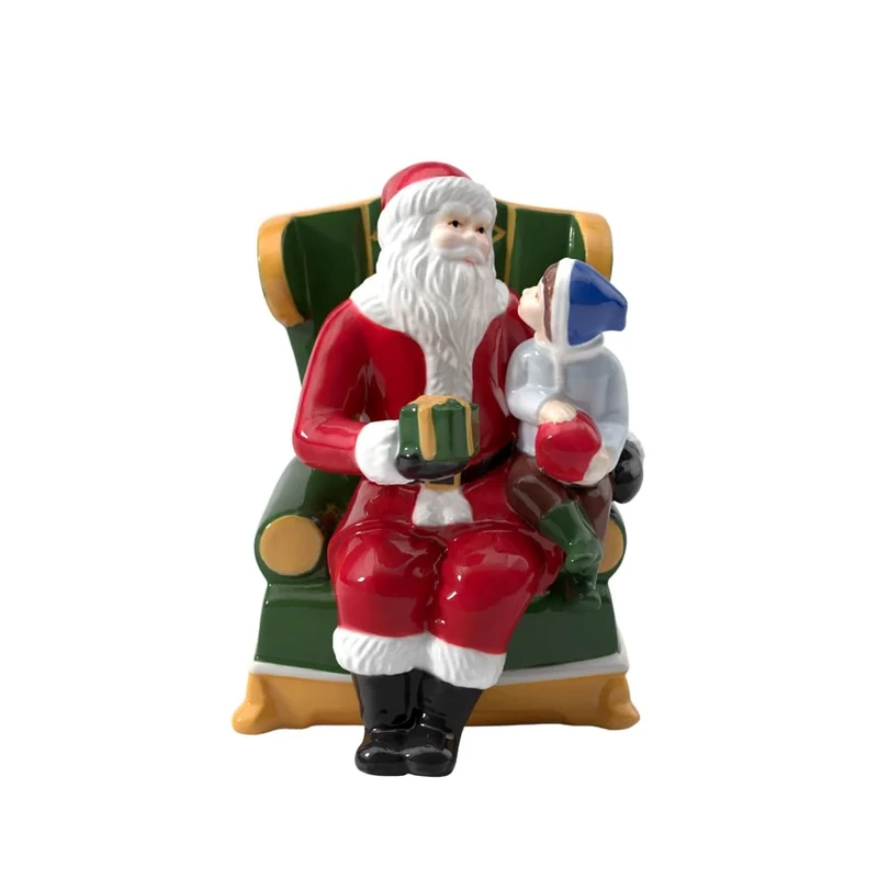Villeroy & Boch – Christmas Toy’s Santa in the armchair, decorative Father Christmas figurine made from hard-paste porcelain, multicoloured