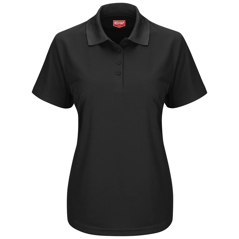 Red Kap Women's Sk97bk Polo Shirt, Black, XX-Large