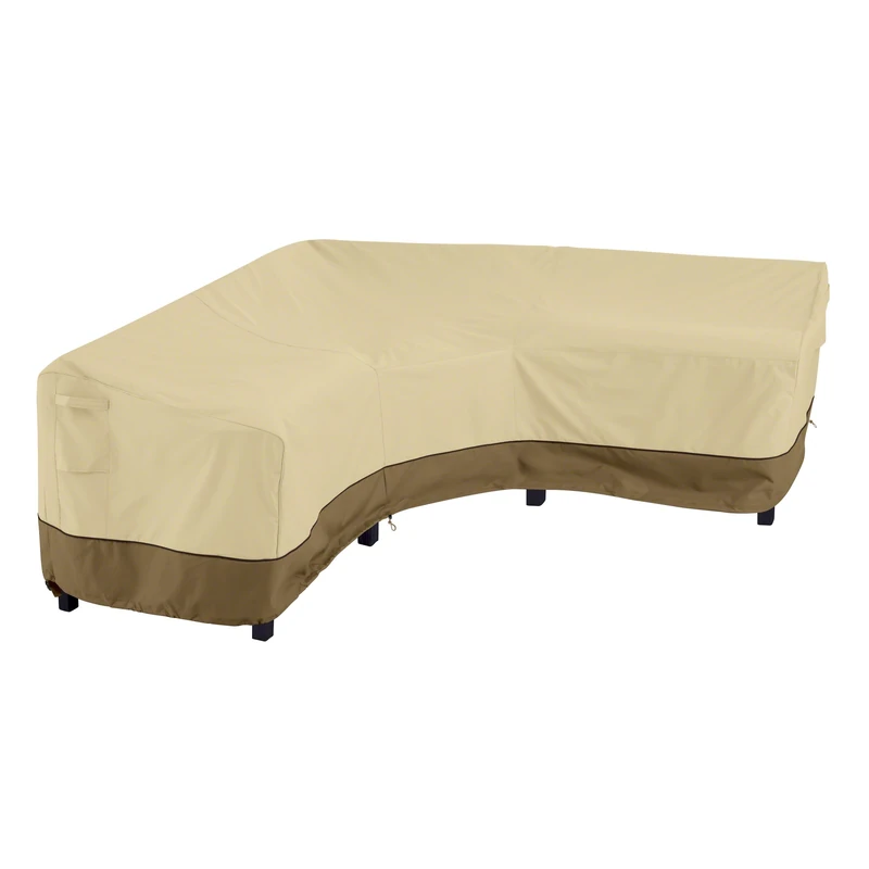 Classic Accessories 56-304-051501-EC Veranda V-Shaped Sectional Sofa Cover, X-Large, Pebble-Earth-Bark, Patio Furniture Covers - Image 1