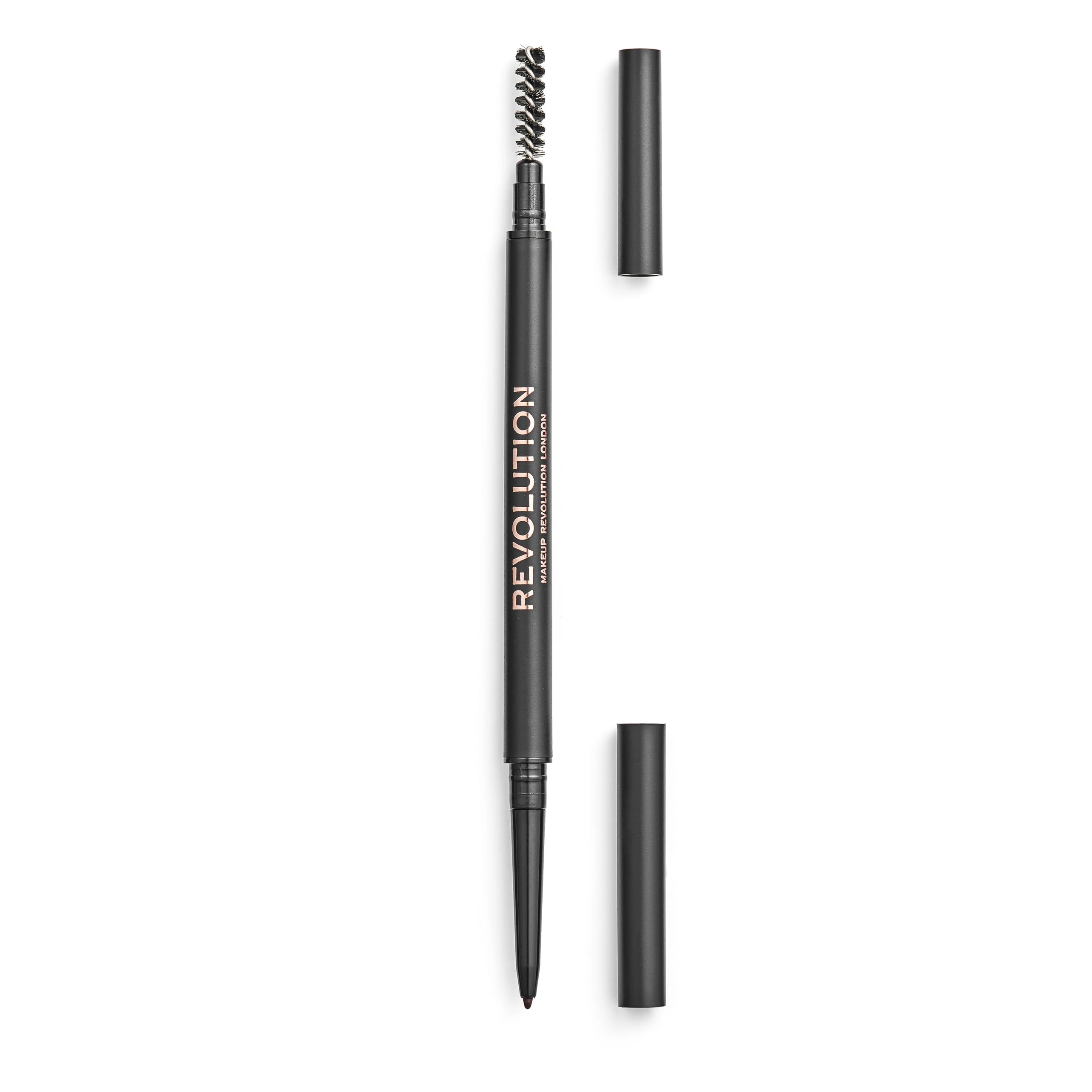 Makeup Revolution, Precise Brow Pencil, Dual Ended Eyebrow Pencil And Spoolie Brush, Fine Tip, Medium Brown, 0.05g