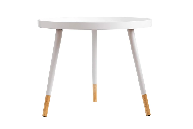 ASPECT Olga Round Wooden Side Table (White, 60 dia X 48cm H)