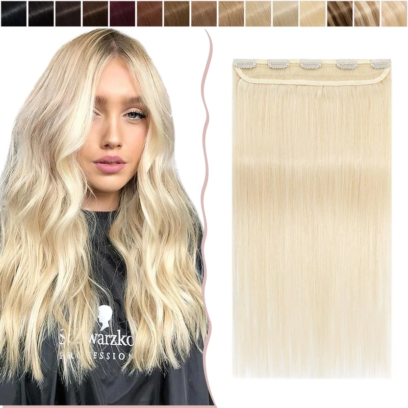SEGO 8-inch Platinum Blonde Remy Human Hair Clip-in Extension
