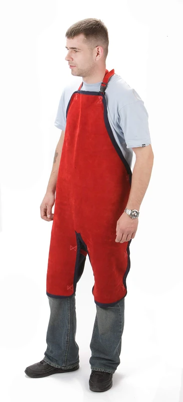 TUSKER INDUSTRIAL SAFETY Welding Apron Chaps To the Knee, Leather, Heavy Duty, Fire Retardant - Image 1