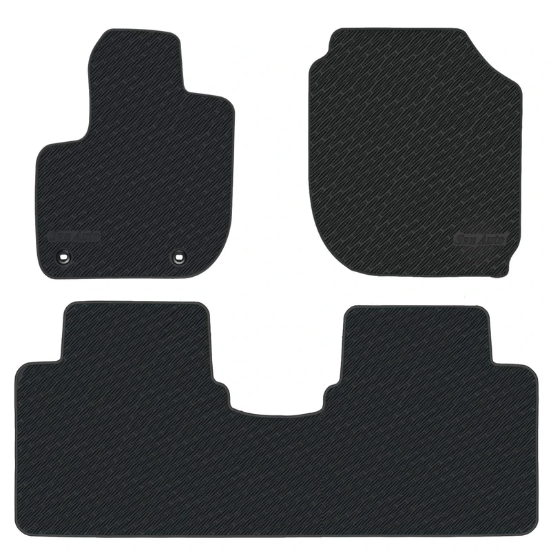 San Auto Car Floor Mats Custom Fit for Honda HR-V 2016 2017 2018 2019 Fit 2015-2019 Full Black Rubber Car Floor Liners Set All Weather Protection Heavy Duty Odorless