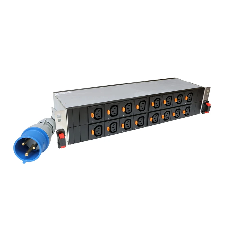 LEGRAND, Smart Rack PDU Metered & Switched 19'' 2U, 32A-230V, IEC 320 Sockets: 16 x C13, 7.4 kVA Max. with Real-time Power Measurement and Environmental Monitoring, 646021