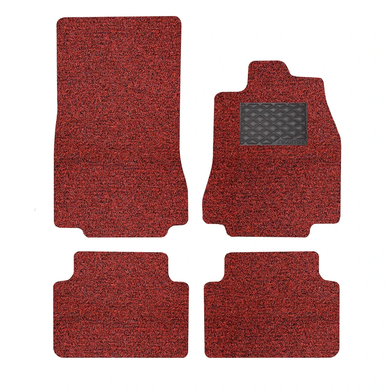 Nicoman Spaghetti All-Weather Fully Tailored Car mats Fit2007-2015 XF Saloon/Estate X250 (Full Set 4-Piece,Red with Black)