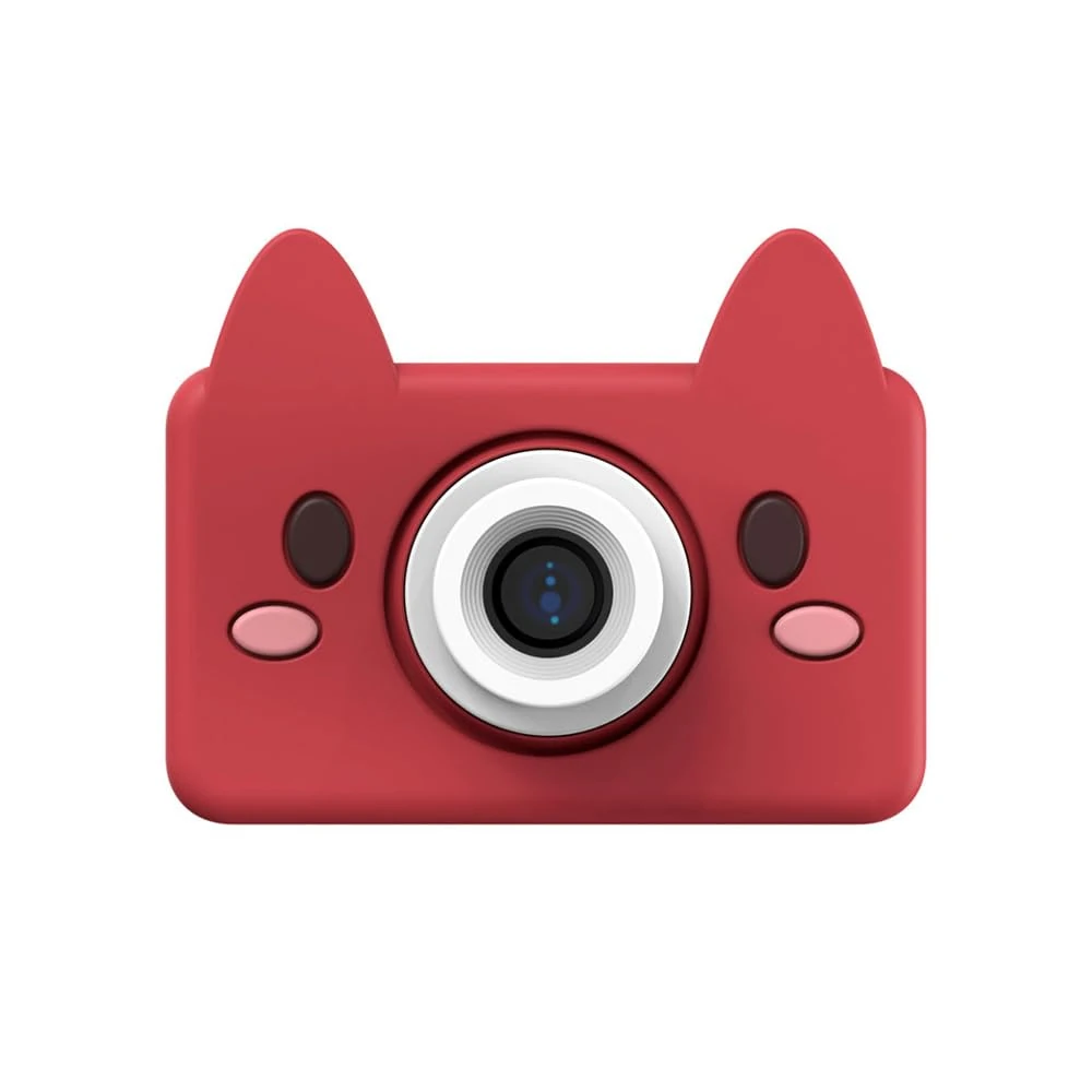Kidamento Kids Digital Camera & Video Camcorder, Soft BPA-Free Silicone Casing, 32GB Memory Card - Model C - Akito The Fox