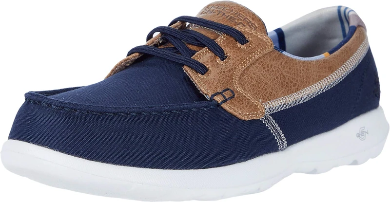 Skechers GO WALK LITE, Women's Low-Top Trainers, Blue (Navy Textile/Trim Nvy), 5.5 UK (38.5 EU)