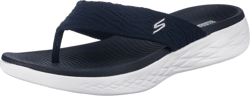 Skechers Women's On-The-Go 600 Sunny Sandals/Thong Sandals, Navy Textile, 8 UK