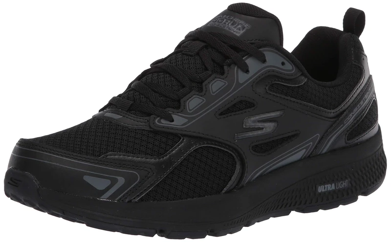 Skechers Womens Consistent Sneaker, Black, 2 UK