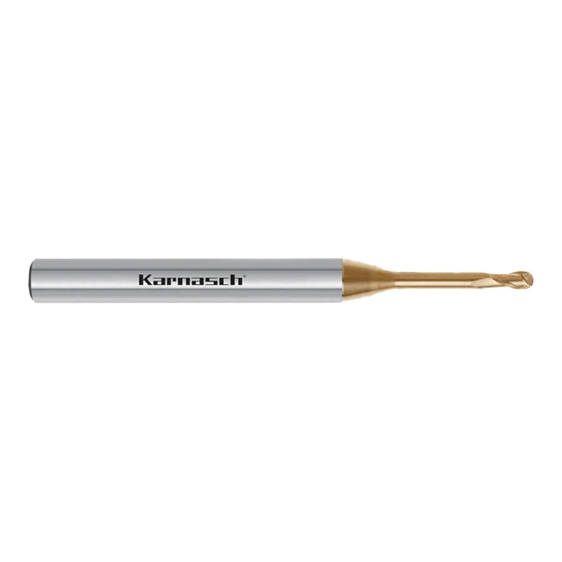 Karnasch 3062570150060 Micro Strawberry Metal Hard with 3D Radio, < 15 × D, 1.5 mm Cutting Diameter, 6 mm Using Length, 4 mm Shank Diameter, 50 mm Length, 1.20 mm Cutting Length - Image 1