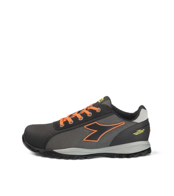 Diadora 701.17365700000005 Men’s Track Shoe, Asphalt/Orange Fluo, 1 UK