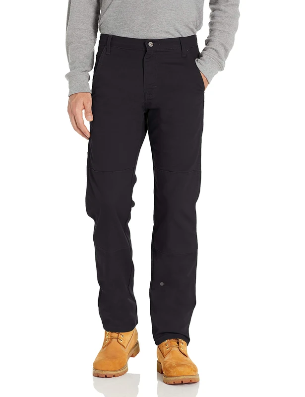 Dickies Men's Tough Max Duck Double Knee Pant Work Utility, Stonewashed Black, 32W x 34L