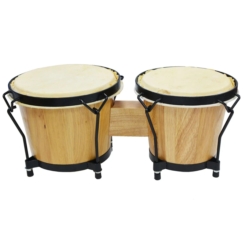 A-Star Bongos 7" and 8" Bongo Drums, with Natural Heads and Solid Wood Brace