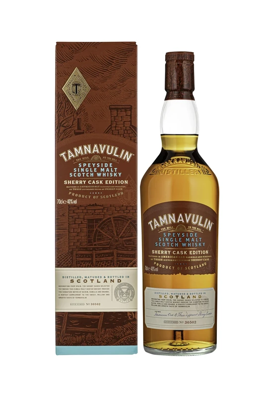 Tamnavulin Single Malt Scotch Whisky Sherry Cask 70cl | The Signature Speyside Malt | Sherry Cask Edition | Rich, Sweet and Spicy | 40% vol
