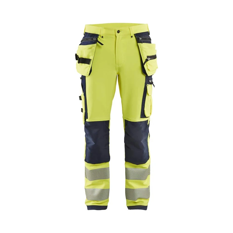 Blaklader 199716423399C46 4-Way Stretch High Visibility Trousers - Yellow/Black, Size C46