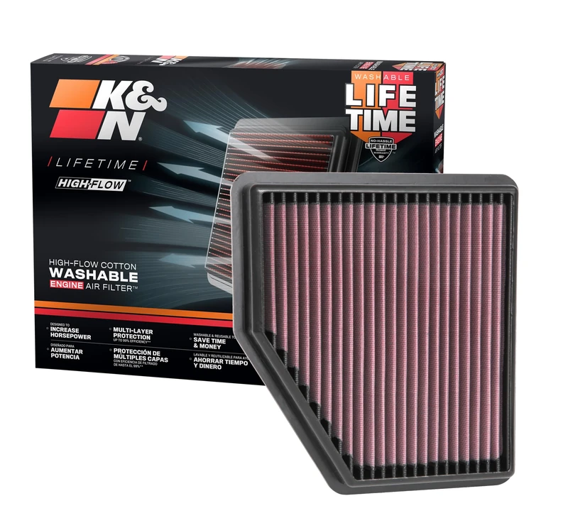 K&N Engine Air Filter: High Performance, Premium, Washable, Replacement Filter: 2019-2020 NISSAN Altima 2.5L, 33-5095