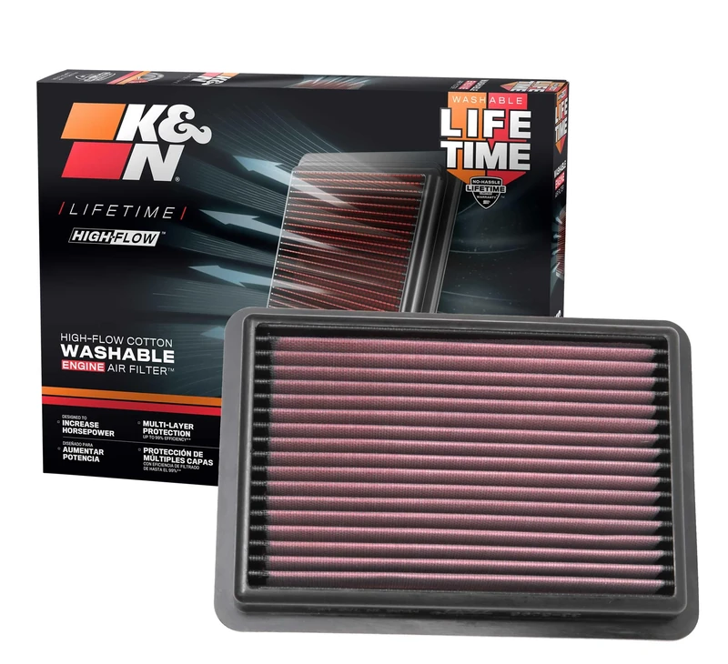 K&N Engine Air Filter: High Performance, Premium, Washable, Replacement Filter: Compatible with 2019-2020 MAZDA 3; 2019-2020 MAZDA CX-30, 33-5096