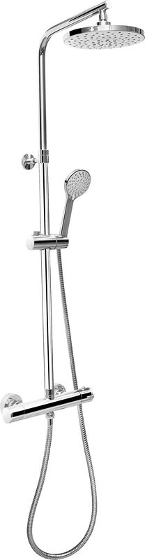 Cornat Perfect Neo TECBW3419 Complete Shower System with Thermostatic Mixer Shower with 5 Jet Types: Normal, Soft, Massage Jet, Anti-Limescale Variable Riser/Shower System