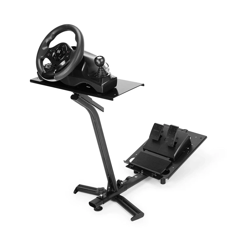Nitho RS-2 Drive Pro Stand 3 Foldable Racing Stand in Sturdy Metal Structure with Preset Holes, Adjustable Angle Wheel plate and Pedal, Universal Stand fits for Thrustmaster Fanatec/Logitech G29 G920