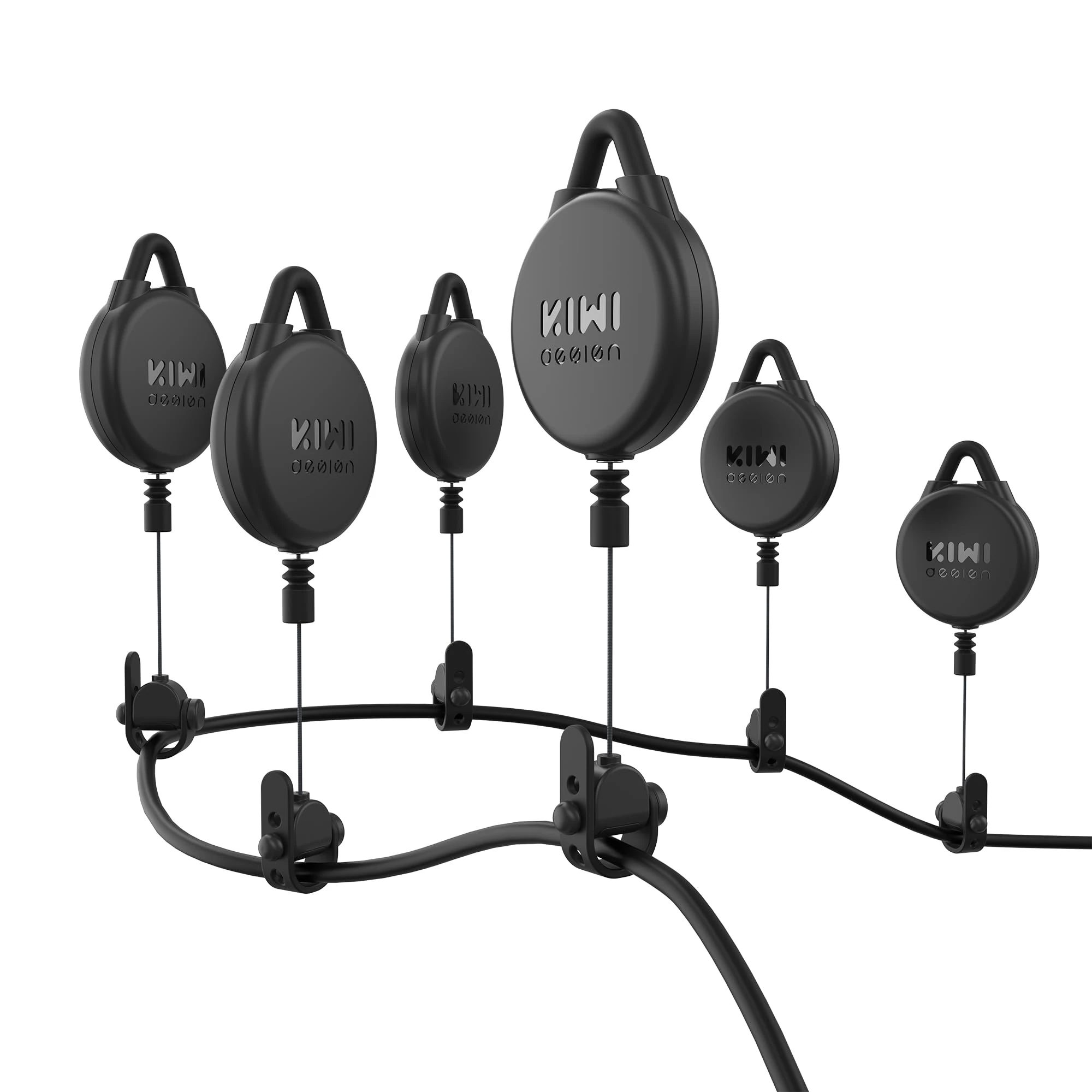 [Pro Version] KIWI design VR Cable Management, 6 Packs VR Pulley System Compatible with Quest 3/2/1/Rift S/Valve Index/HTC Vive/Vive Pro/HP Reverb G2/PSVR/PS VR2 Link Cables