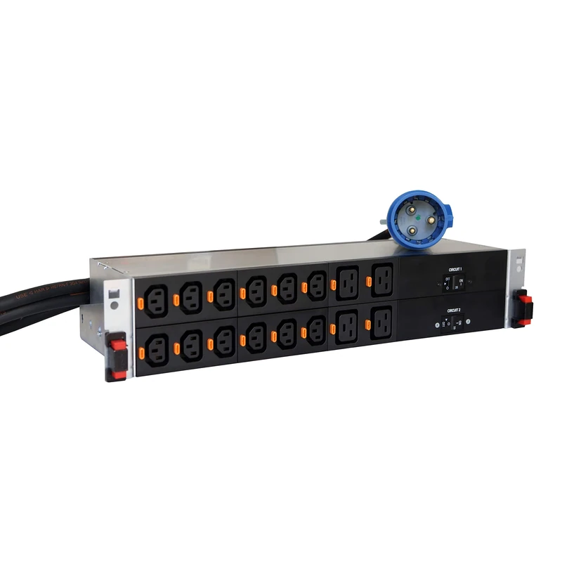 Smart rack PDU metered & switched 0U, 32A-230V, IEC 320 sockets: 21 x C13 and 3 x C19, 7.4 kVA max., with real-time power measurement and ambient monitoring