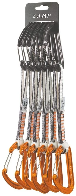 CAMP Photon Wire Express KS Dyneema (Pack of 6) - Grey/White/Orange - 18cm