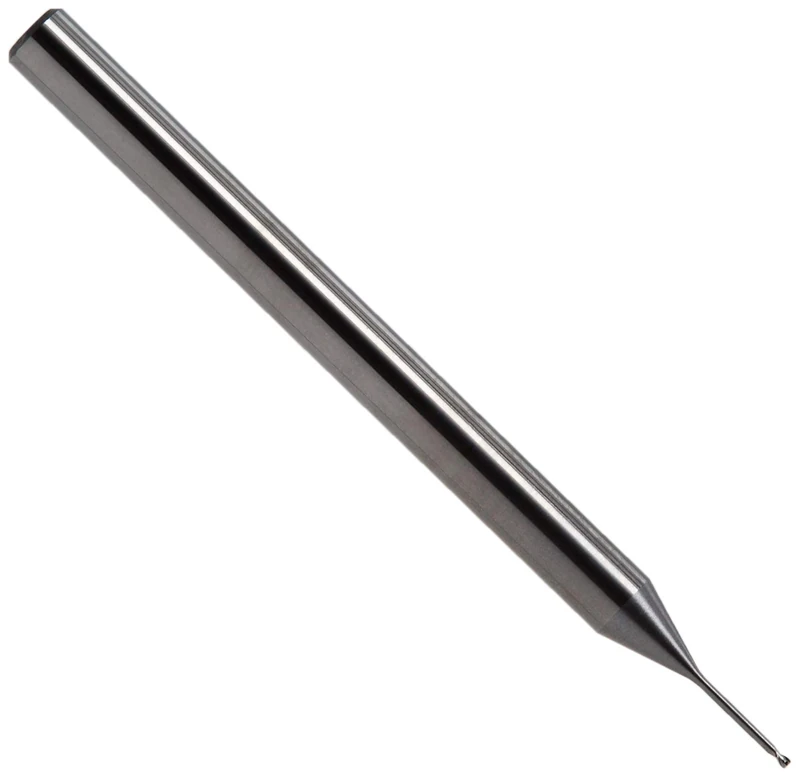 Karnasch 306212006000606 Vhm Micromilled Handle with Angled Radio, Polished Knives 2-25 × D, 0.6 mm Cutting Diameter, 0.06 mm Corner Radius, 6 mm Using Length, 4 mm