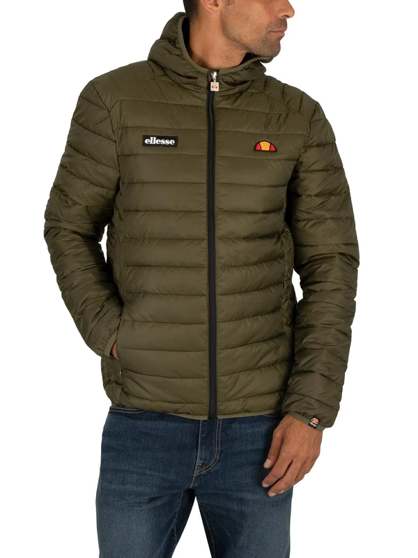 Ellesse Men's Lombardy Padded Jacket, Khaki, XS UK