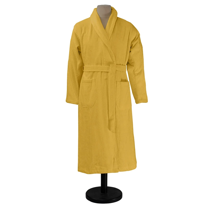 ESSIX Aqua Cotton Dressing Gown Saffron Yellow L
