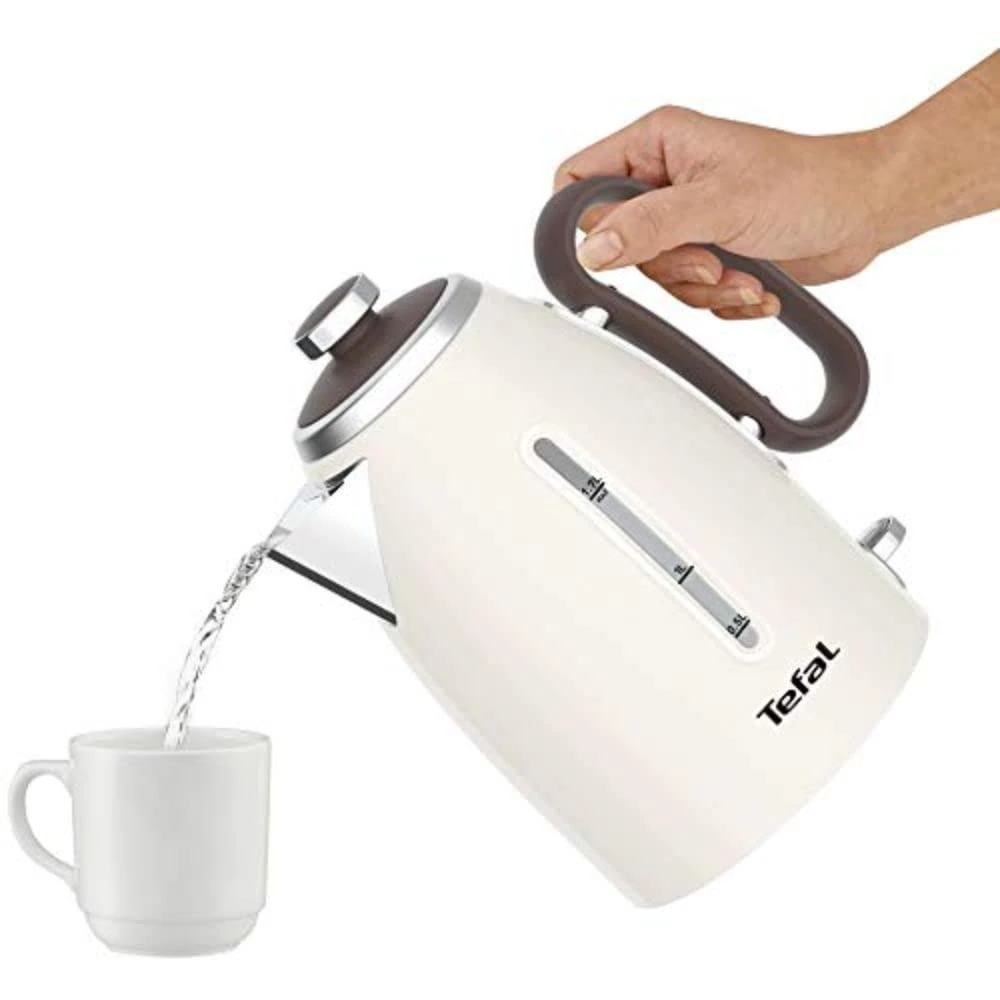 Tefal KI780A40 Retra Kettle, 3000 W, 1.7 Liters, Cream And Mokka