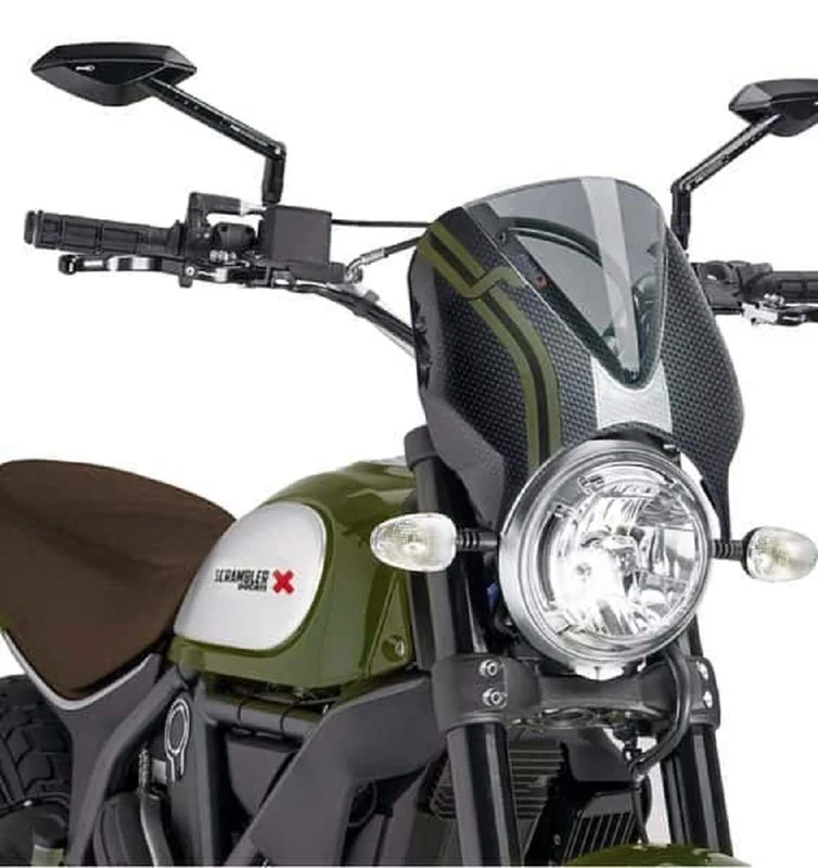 Puig Retrovision 7652W Icon/Classic/Full Throttle 15', Ducati Scrambler Sixty2 16'-19'