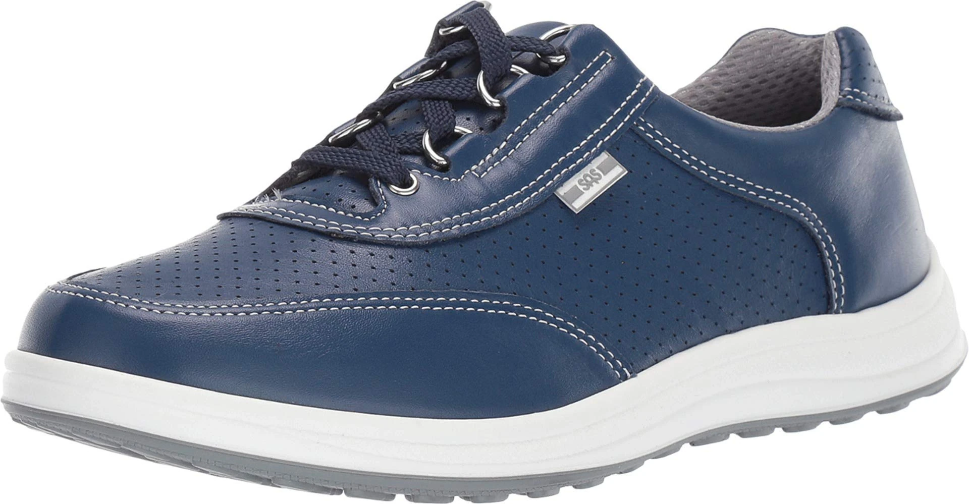 SAS Clare Non Slip Mary Jane, Blue Perf, 12 Narrow