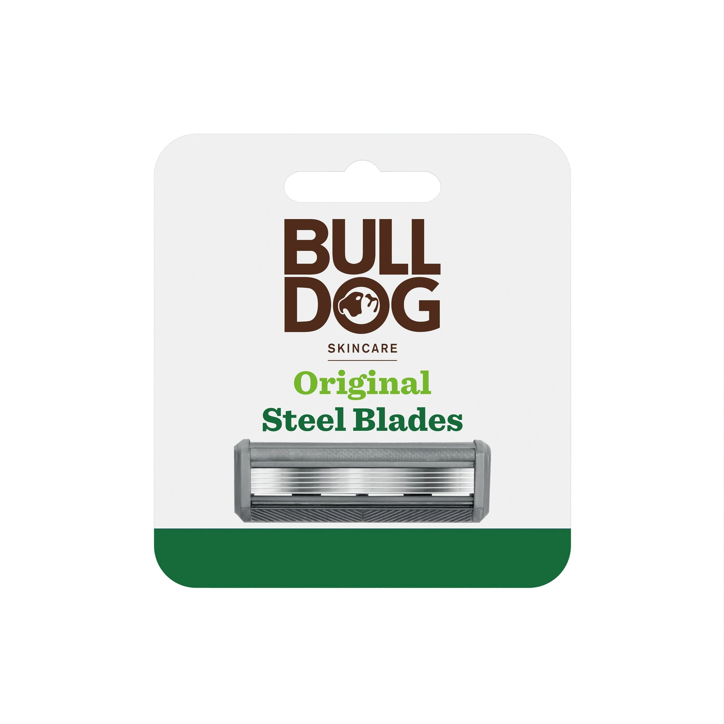 Bulldog Skincare Original Men's Razor Refills, With 5 Tempered Steel Blades on Each of the Four Refill Blades, Works With All Bulldog Reusable Razor Handles, 4 Pack