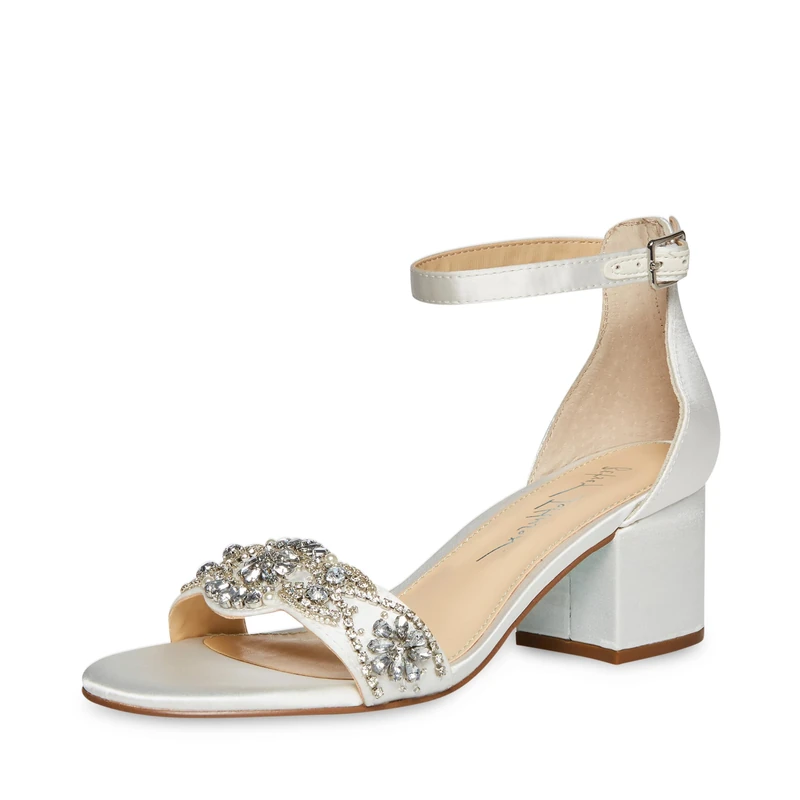 Betsey Johnson Women's Sb-Mel Heeled Sandal, Ivory-Coloured, 7 UK