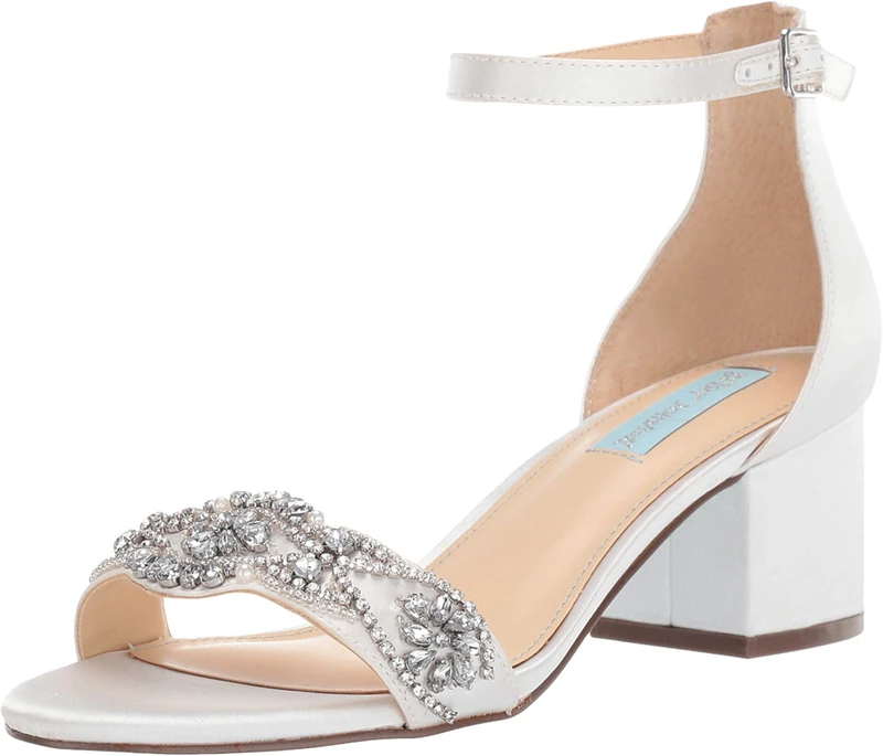Betsey Johnson Women's Sb-Mel Heeled Sandal, Ivory, 6.5 UK
