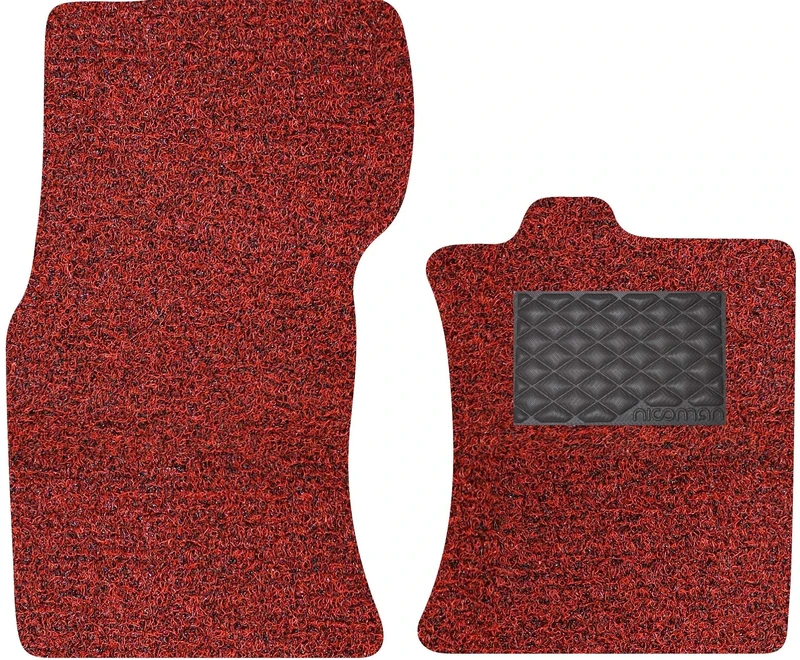 Nicoman Spaghetti All-Weather Fully Tailored Car mats Fit2016-2019 XF Saloon/Estate X260 (Front Set 2-Piece,Red with Black)
