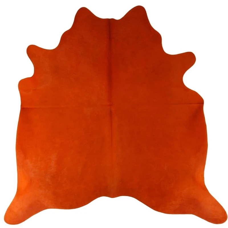 Dyreskinn Cowhide leather, oranges, XXL - Image 1