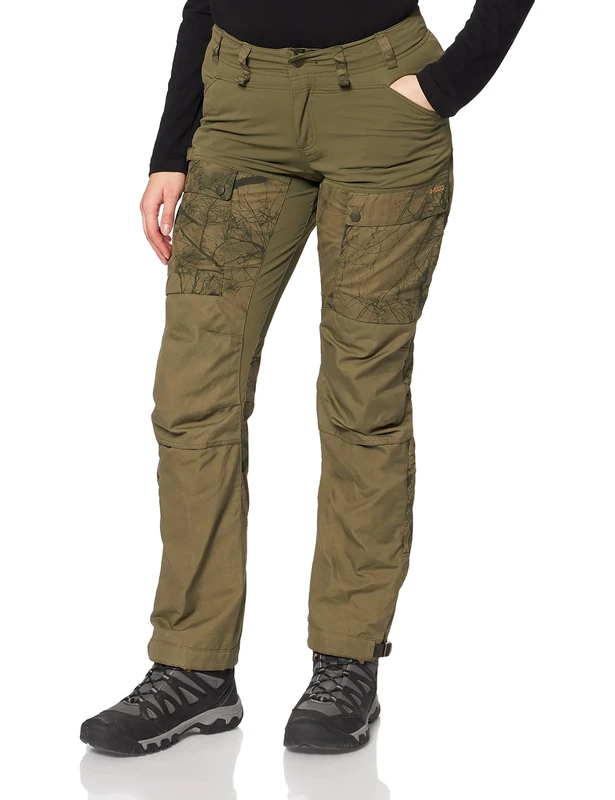 Fjallraven 90648 Lappland Hybrid Trousers W Pants womens Green Camo-Laurel Green 40