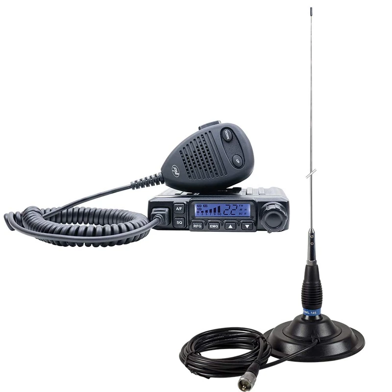 PNI Radio CB Escort HP 6500 ASQ mit CB ML145 Antenne mit Magnet