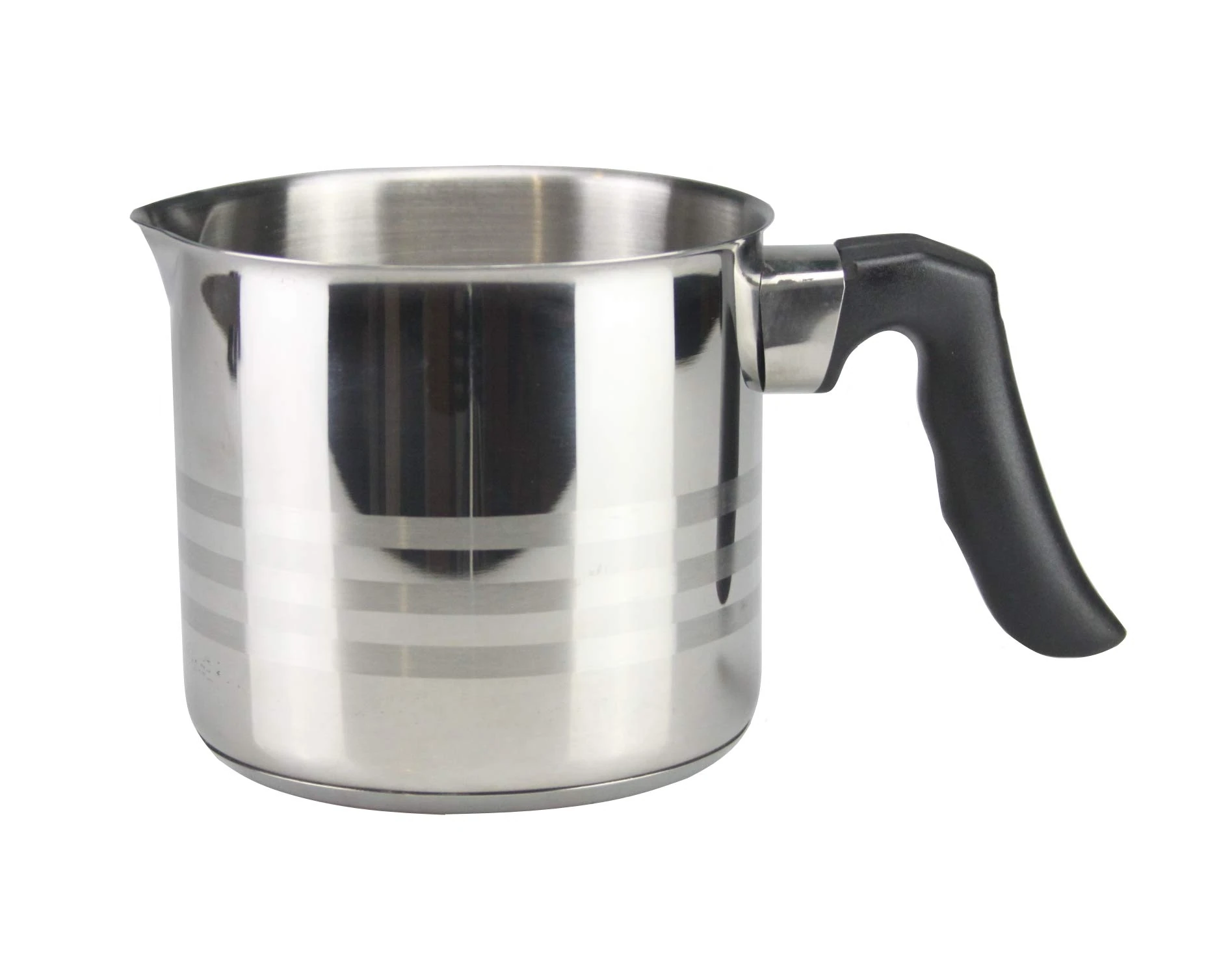 Mastercook Stainless Steel Induction Milk Pot 1.2L - 12cm / 1.8L - 14cm Stainless Steel Milk Pan With Pouring Lip (1.2 Litre - 12cm)