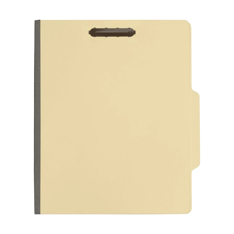 The File King Two Divider Manila Classification File Folder - Letter Size | Box of 25 | 2/5 ROC Top Tab | 1" Expansion | 2" Fastener Prongs | Made in America