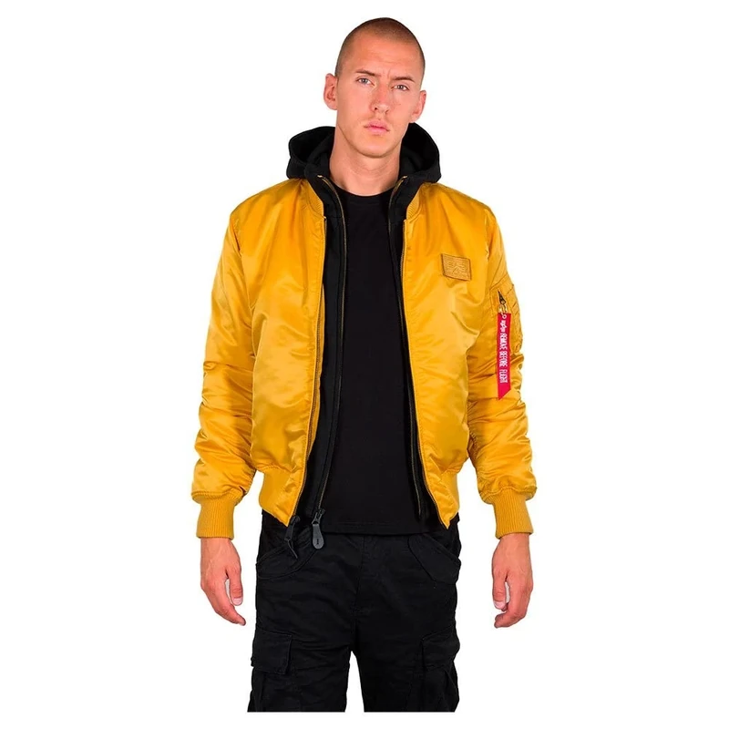 ALPHA INDUSTRIES Men's MA-1 D-Tec Jacket, Wheat, L