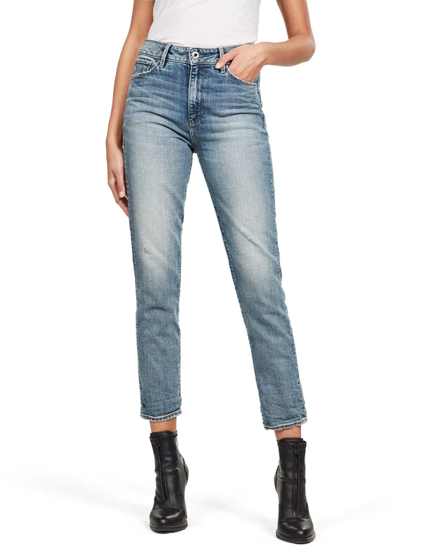 G-Star Women's 3301 High Straight 90's Ankle Colored Jeans, Blue (vintage sailor blue D09988-B767-B172), 24W / 30L