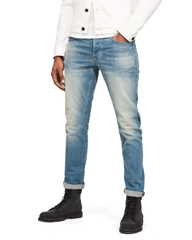 G-Star Men's Kilcot Straight Tapered Jeans, Blue (antic faded royal blue D12937-B767-B150), 28W / 32L - Image 1