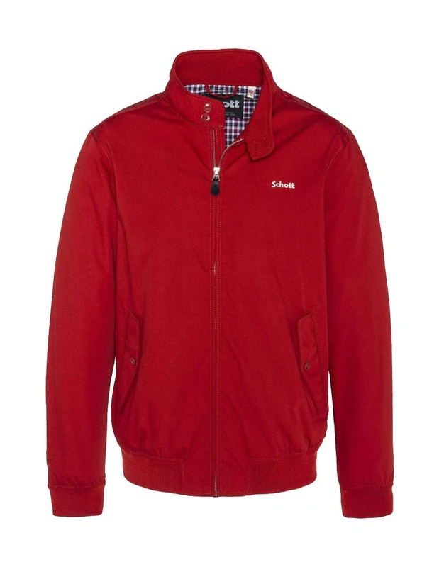 Schott NYC Men's Cabl1220 Jacket Not Applicable, Red (Red Red), Small